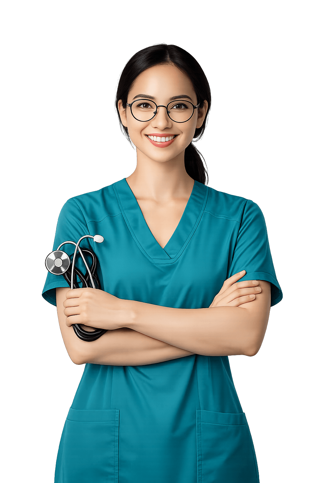 Healthcare professional with stethoscope
